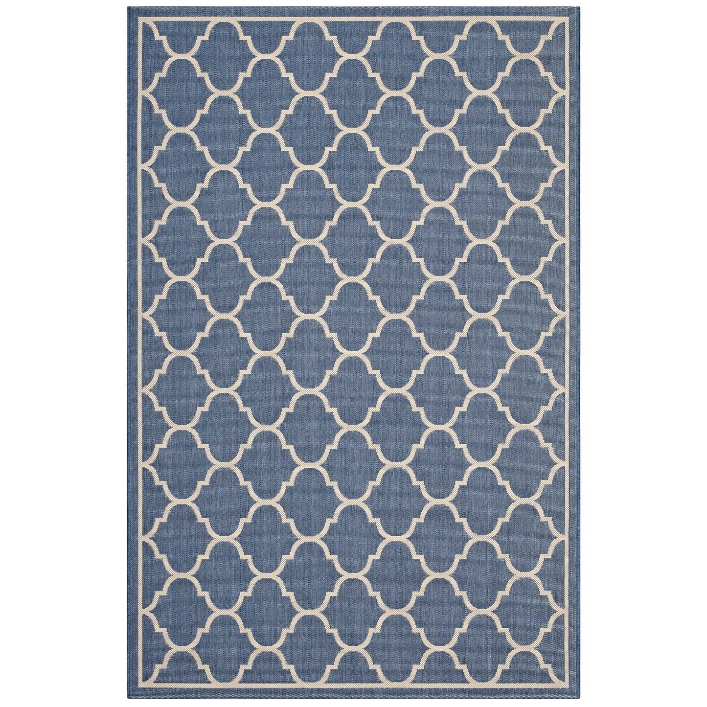 Avena Moroccan Quatrefoil Trellis Indoor and Outdoor 5x8 Area Rug by Modway