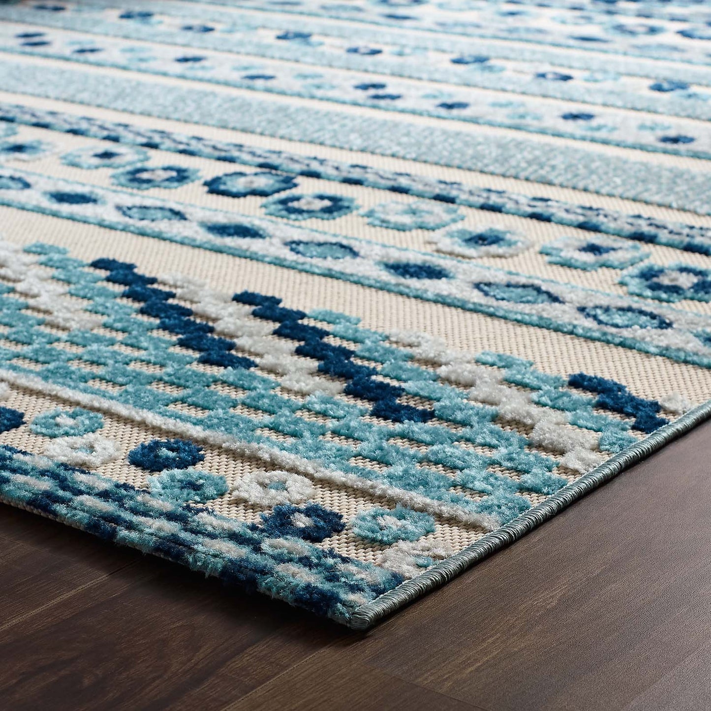 Reflect Cadhla Vintage Abstract Geometric Lattice 8x10 Indoor and Outdoor Area Rug by Modway