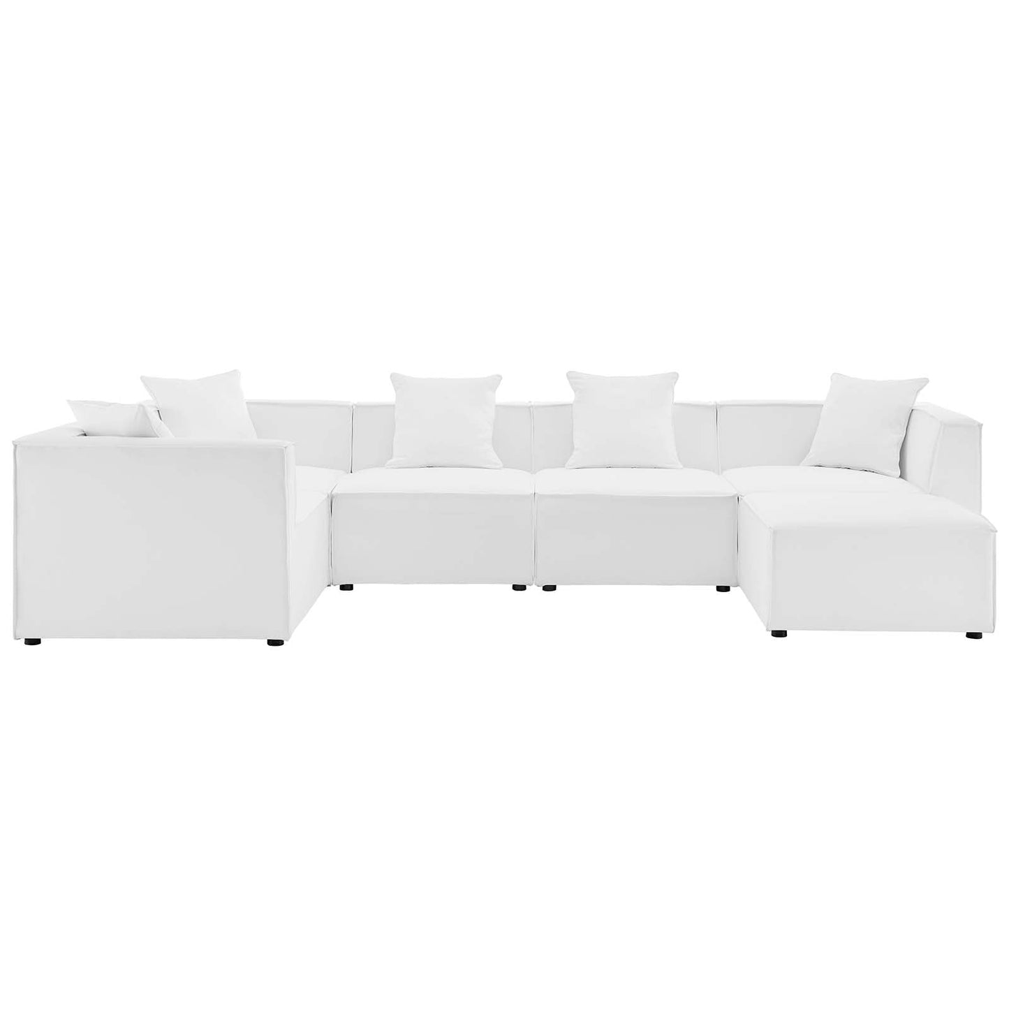 Saybrook 6-Piece Outdoor Patio Upholstered Sectional Sofa by Modway