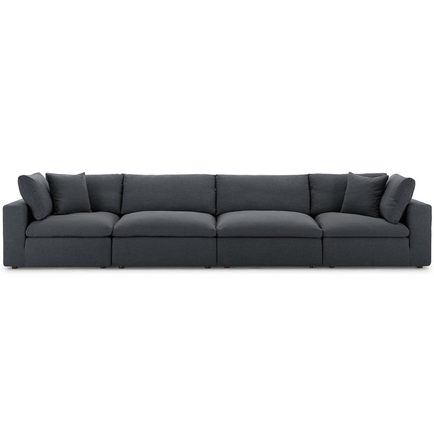 Commix 4 Piece Down Filled Overstuffed Sectional Sofa Set by Modway