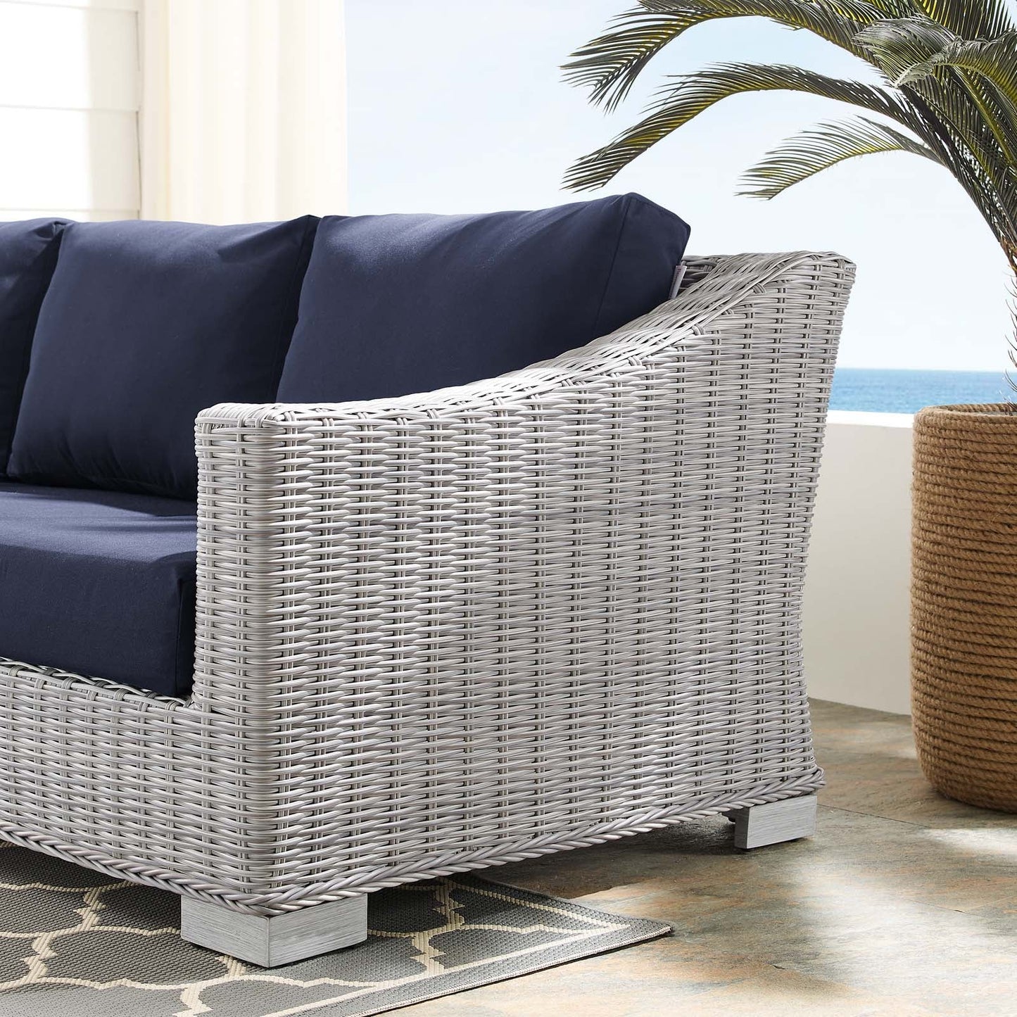 Conway Sunbrella¨ Outdoor Patio Wicker Rattan Sofa by Modway