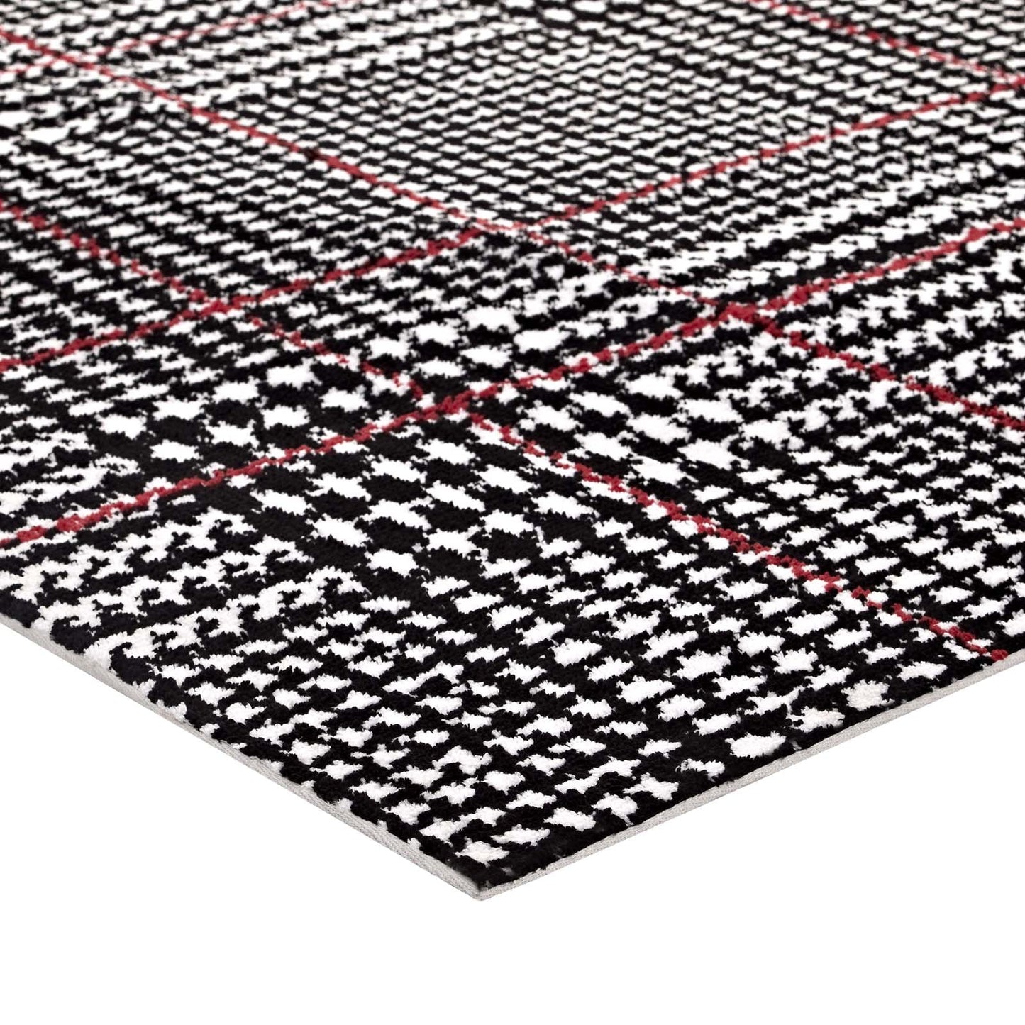 Kaja Abstract Plaid 5x8 Area Rug by Modway