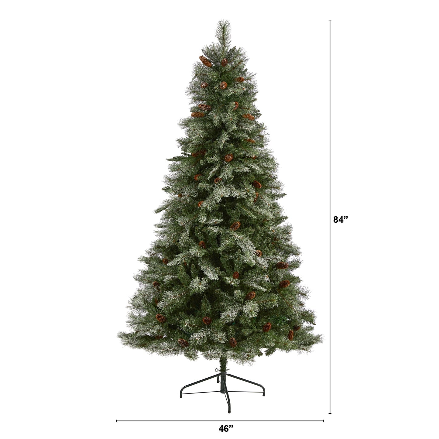 7' Snowed French Alps Mountain Pine Artificial Christmas Tree