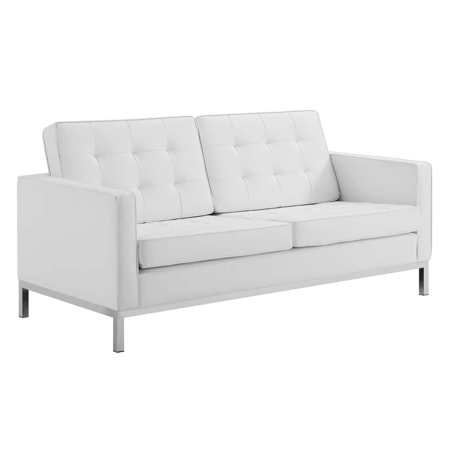 Loft Tufted Vegan Leather Loveseat by Modway