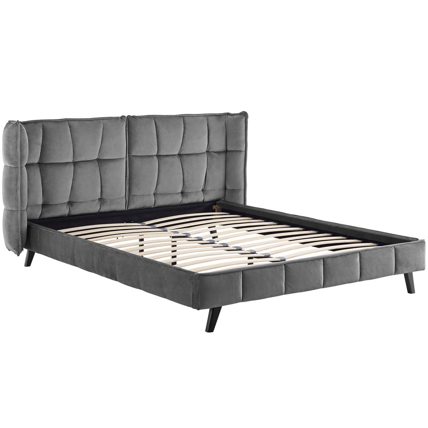 Makenna Performance Velvet Queen Platform Bed by Modway