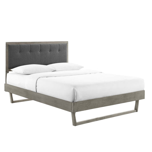 Willow Wood Queen Platform Bed With Angular Frame by Modway