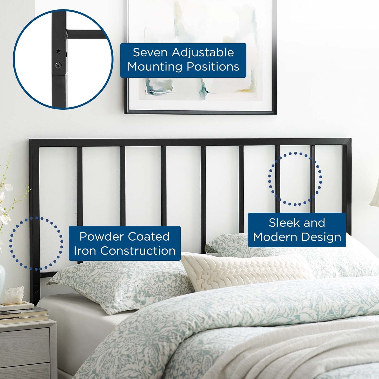 Tatum Metal Full Headboard by Modway