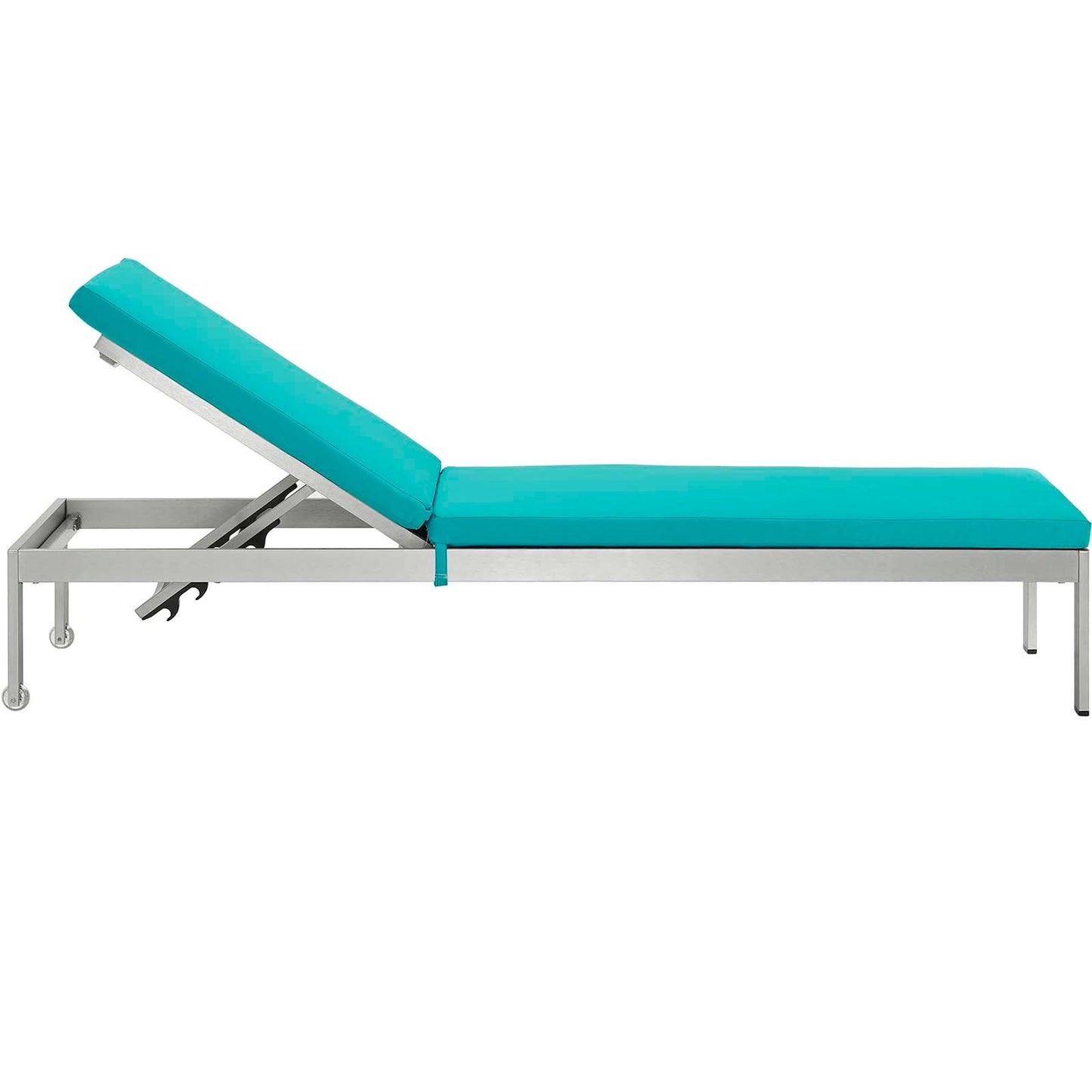 Shore Outdoor Patio Aluminum Chaise with Cushions Set of 2 by Modway