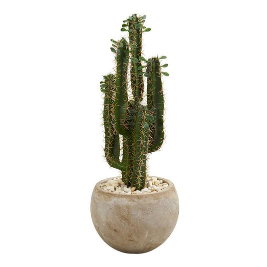 2.5' Cactus Artificial Plant in Bowl Planter
