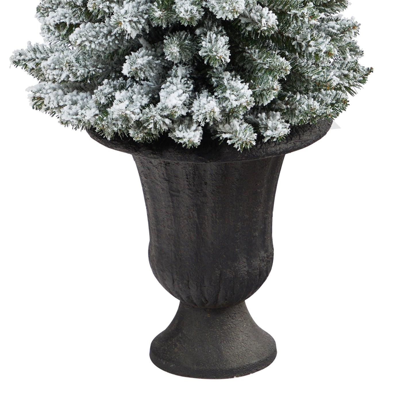 62' Flocked Pencil Artificial Christmas Tree w/ 200 Clear Lights