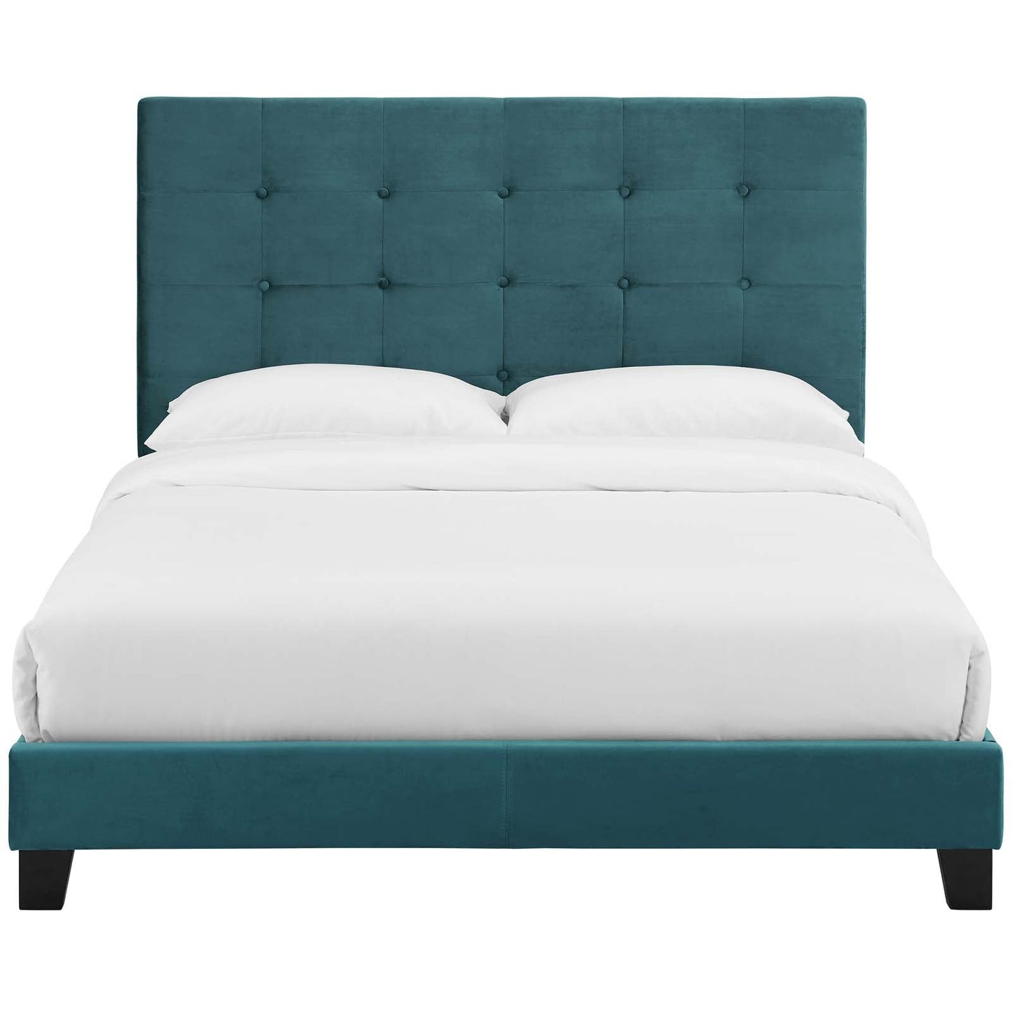 Melanie Tufted Button Upholstered Performance Velvet Full Platform Bed by Modway