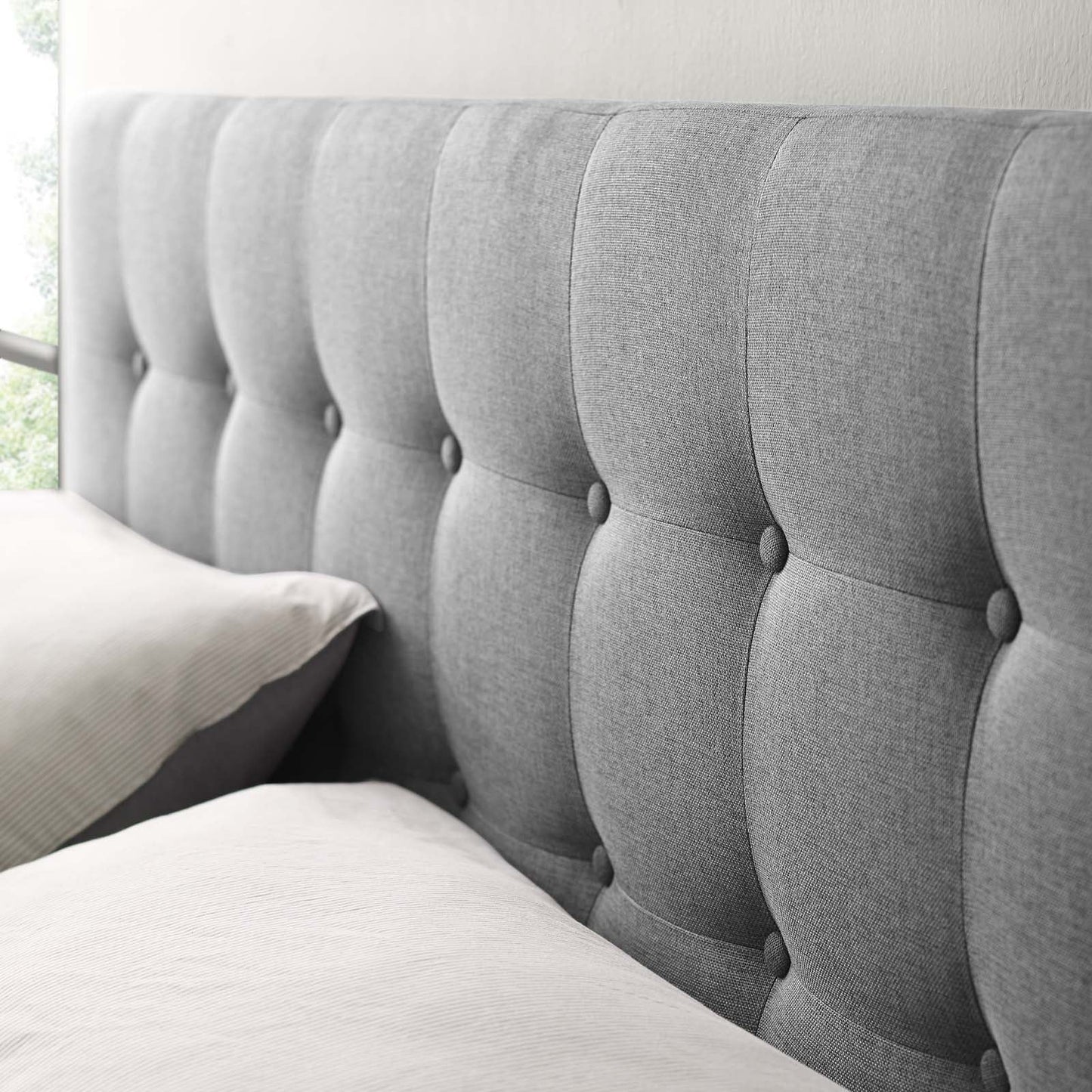 Emily Upholstered Fabric Queen Headboard by Modway