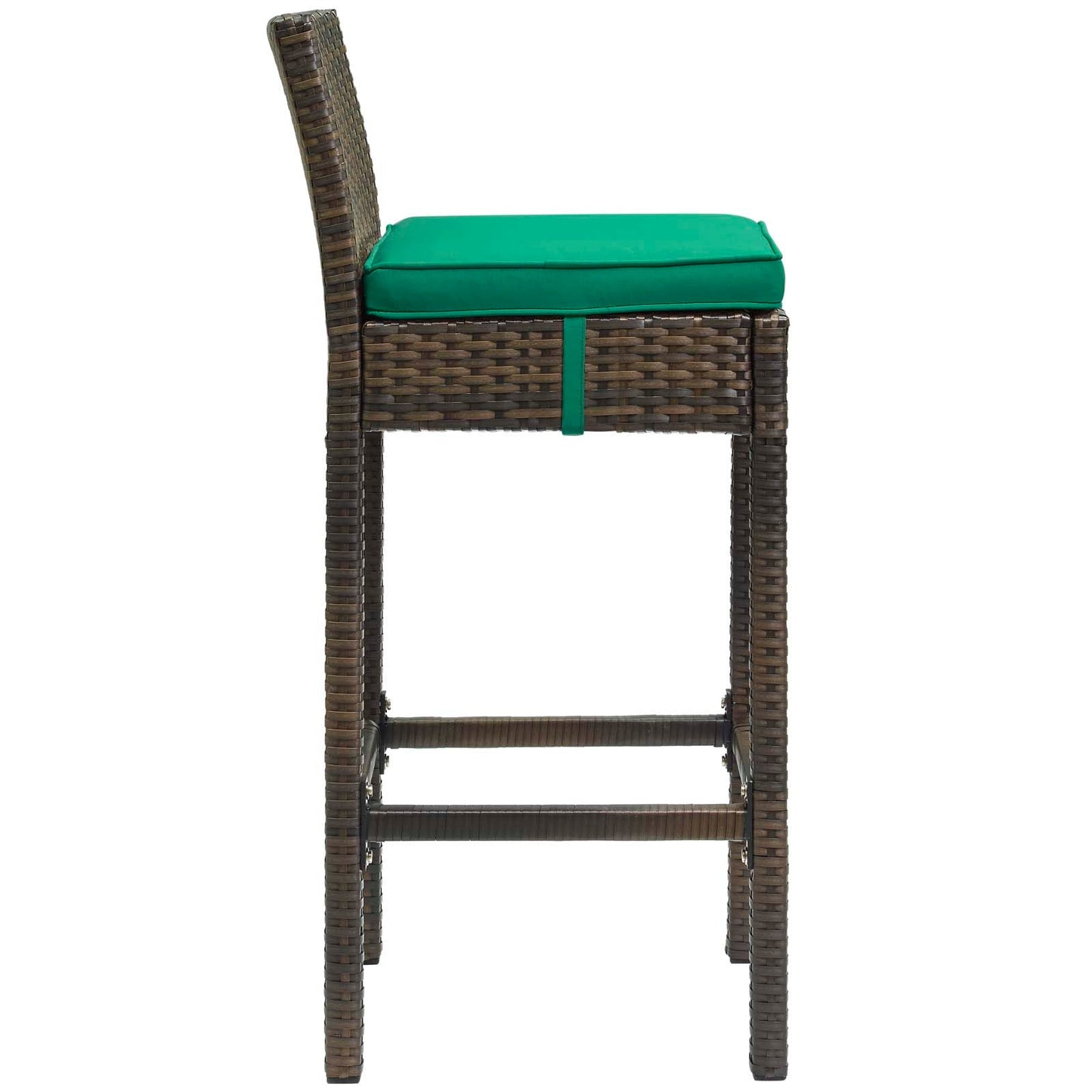 Conduit Outdoor Patio Wicker Rattan Bar Stool in B