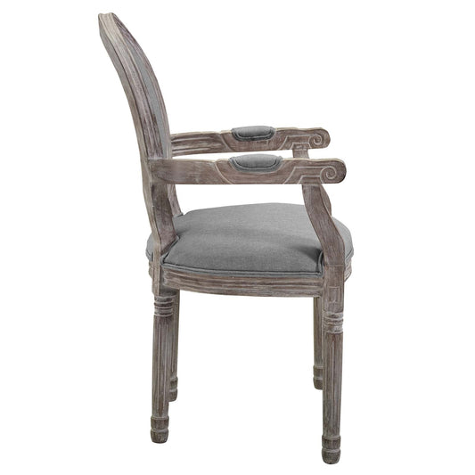 Emanate Vintage French Upholstered Fabric Dining Armchair by Modway