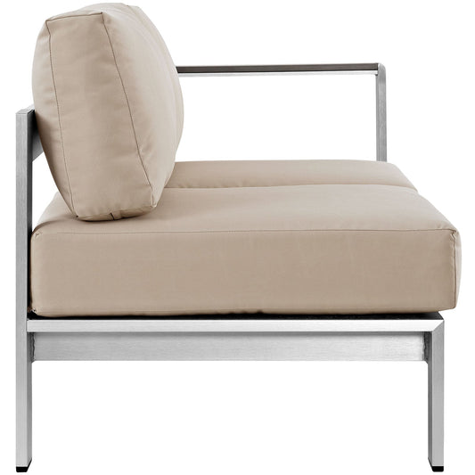 Shore Right-Arm Corner Sectional Outdoor Patio Aluminum Loveseat by Modway