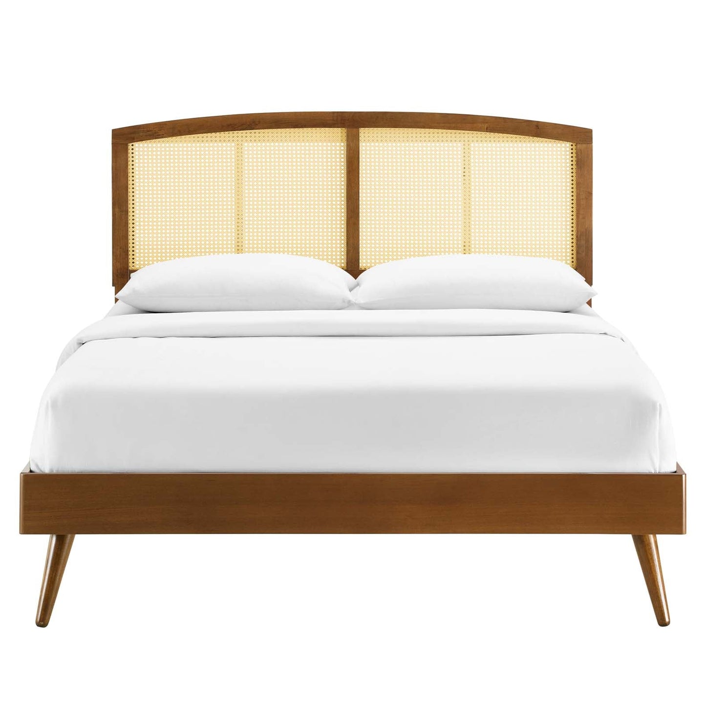 Sierra Cane and Wood Full Platform Bed With Splayed Legs by Modway
