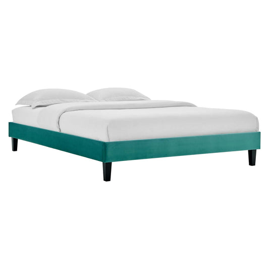 Reign Performance Velvet King Platform Bed Frame by Modway