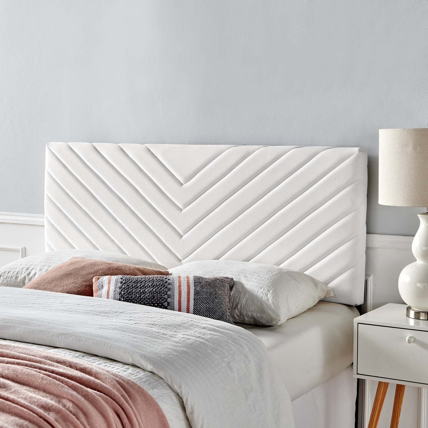 Alyson Angular Channel Tufted Performance Velvet King / California King Headboard by Modway