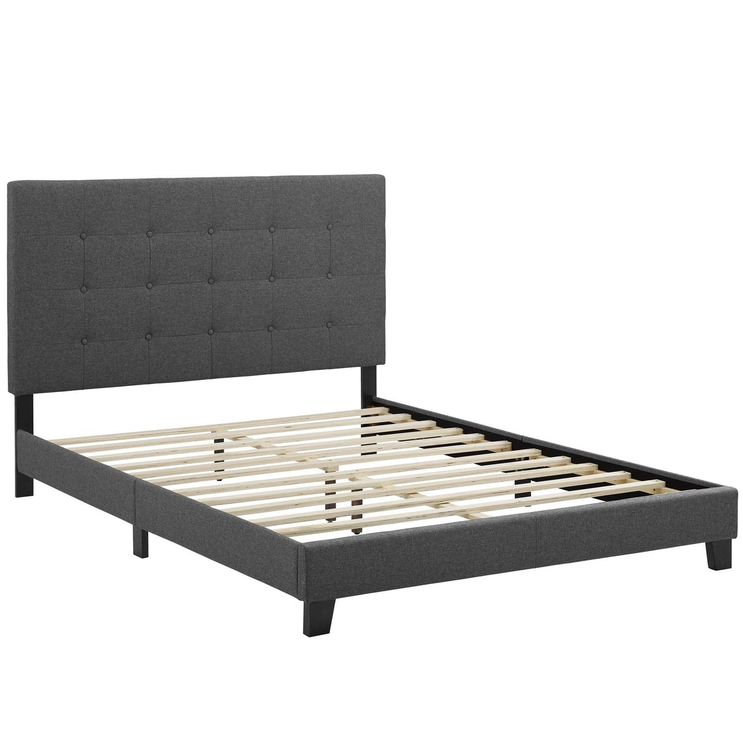 Melanie Tufted Button Upholstered Fabric King Platform Bed by Modway