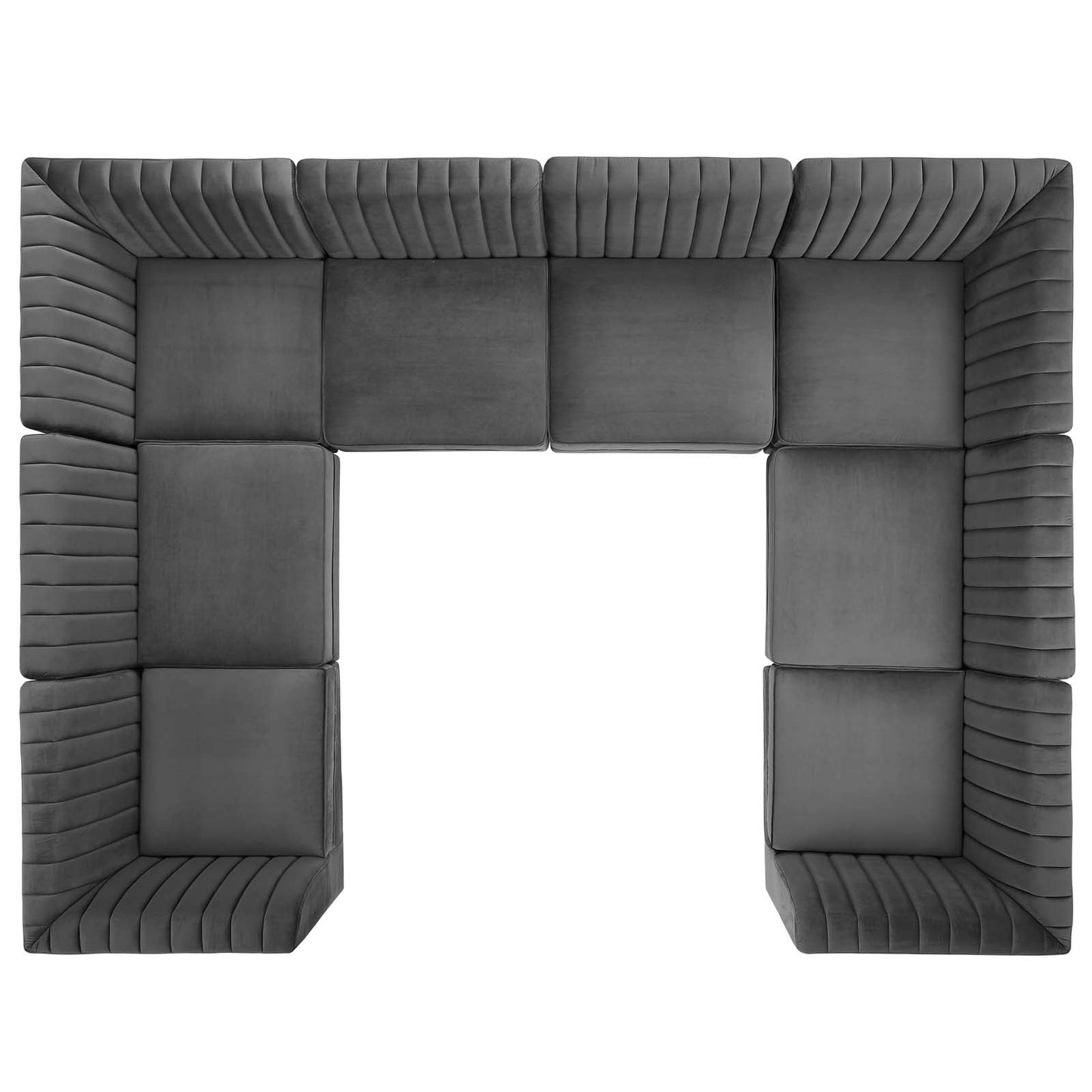 Triumph 8-Piece Channel Tufted Performance Velvet Sectional Sofa by Modway