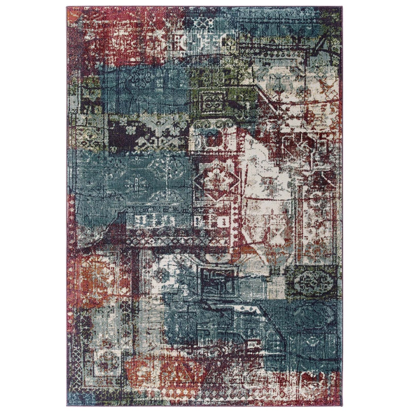 Tribute Elowen Contemporary Modern Vintage Mosaic 5x8 Area Rug by Modway