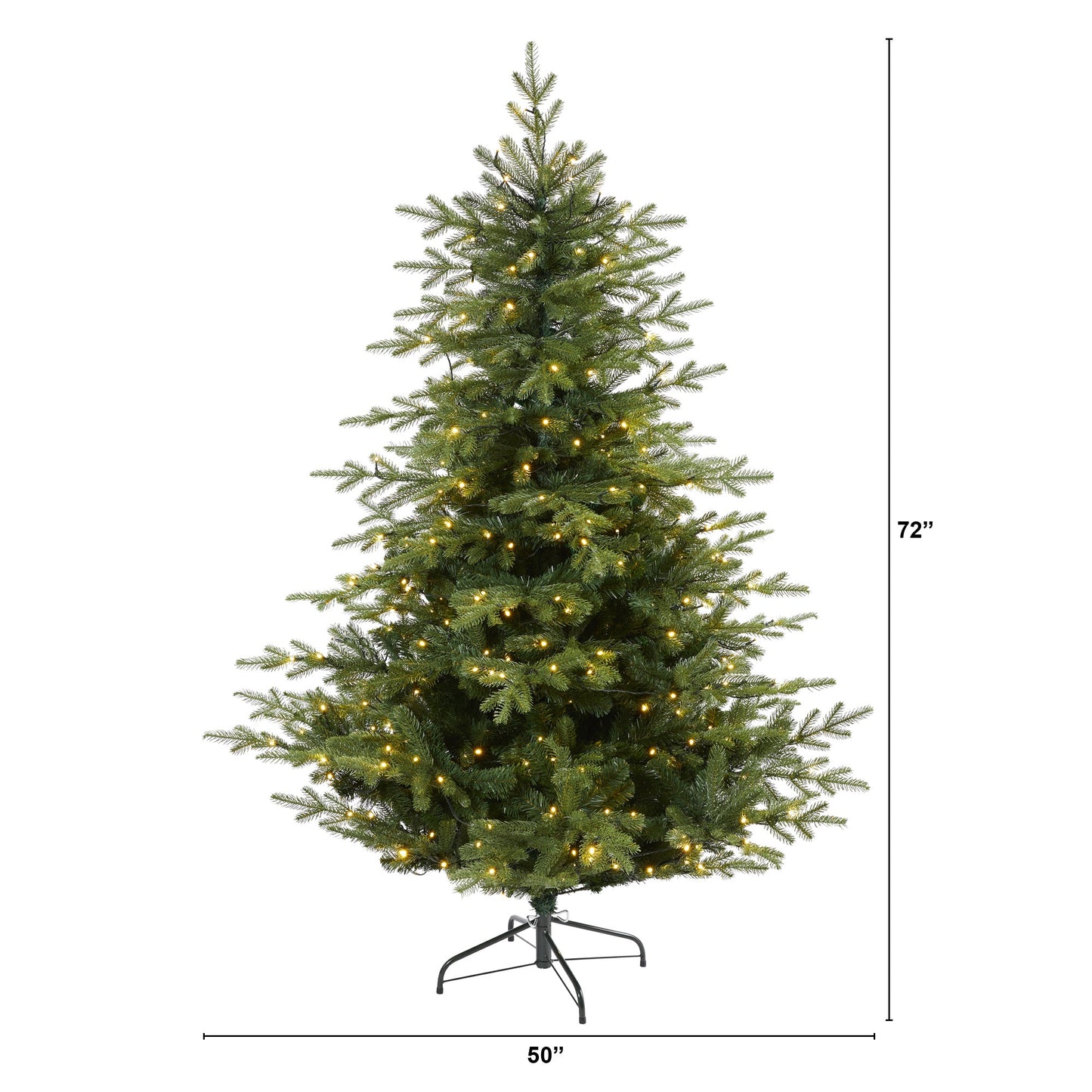 6' Swedish Fir Artificial Christmas Tree w/ 350 Warm White LED Lights