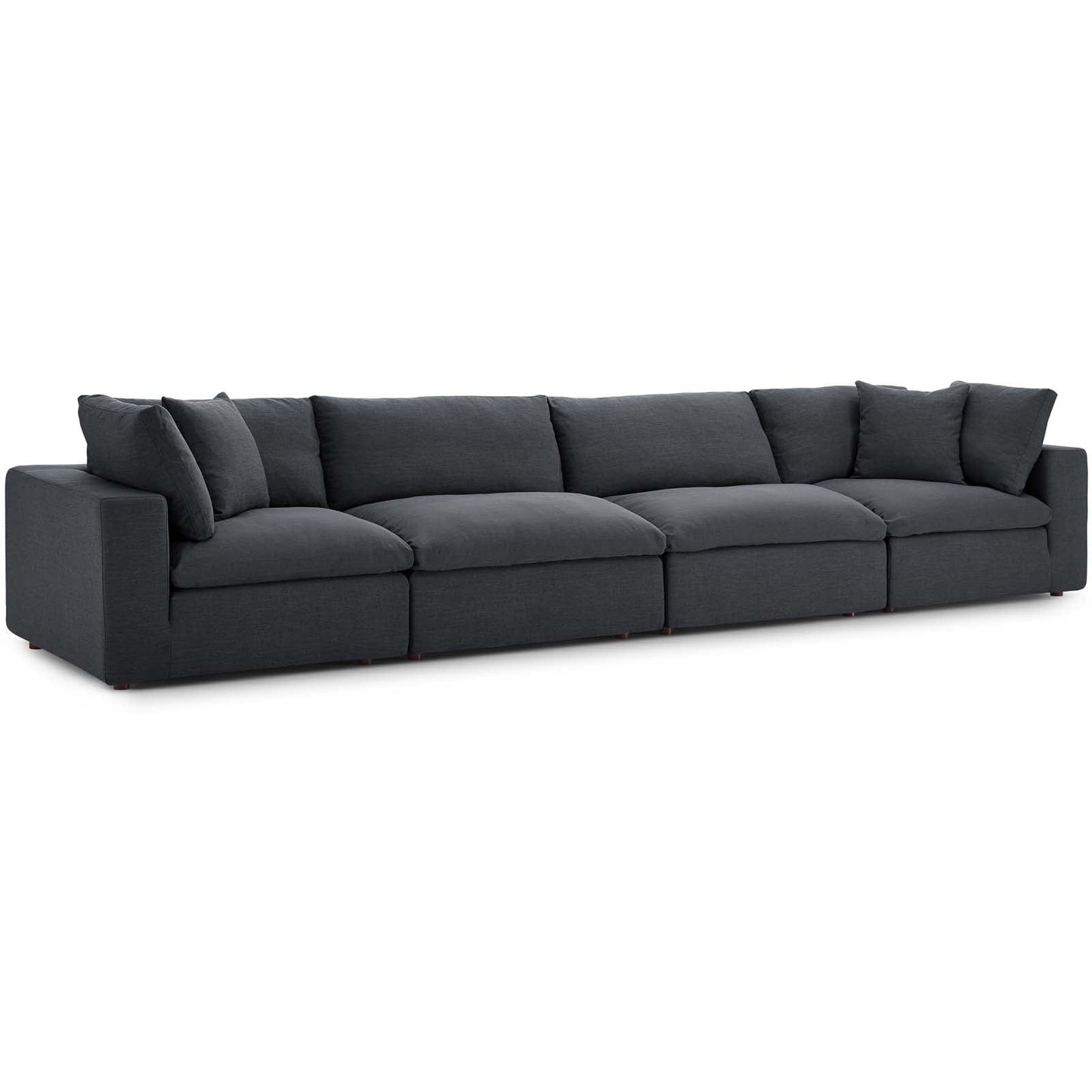 Commix 4 Piece Down Filled Overstuffed Sectional Sofa Set by Modway
