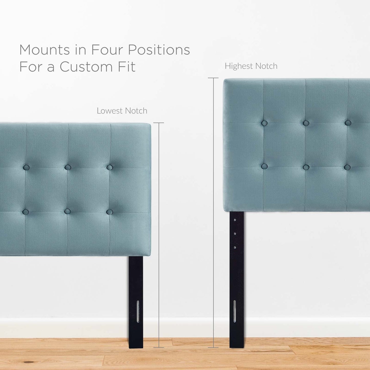 Emily Biscuit Tufted Performance Velvet Twin Headboard by Modway