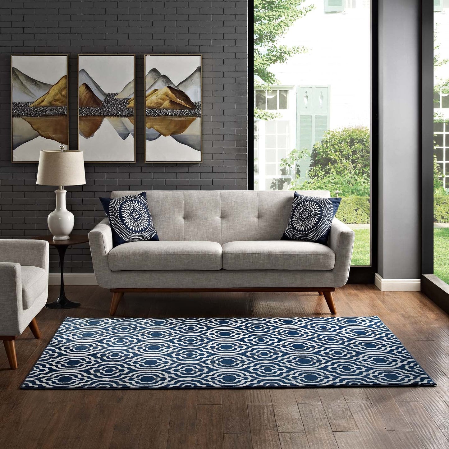 Frame Transitional Moroccan Trellis 8x10 Area Rug by Modway