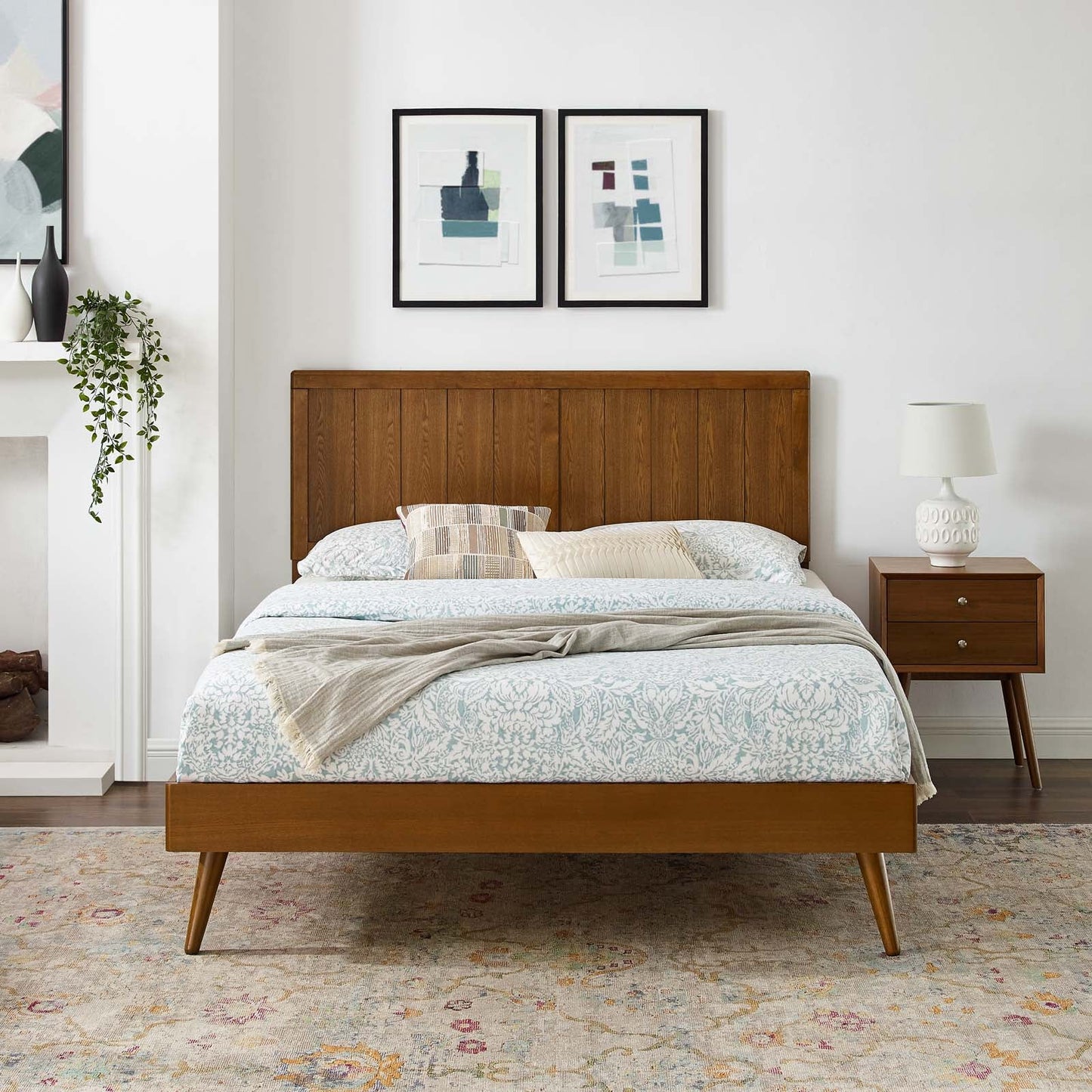 Alana Wood Queen Platform Bed With Splayed Legs by Modway