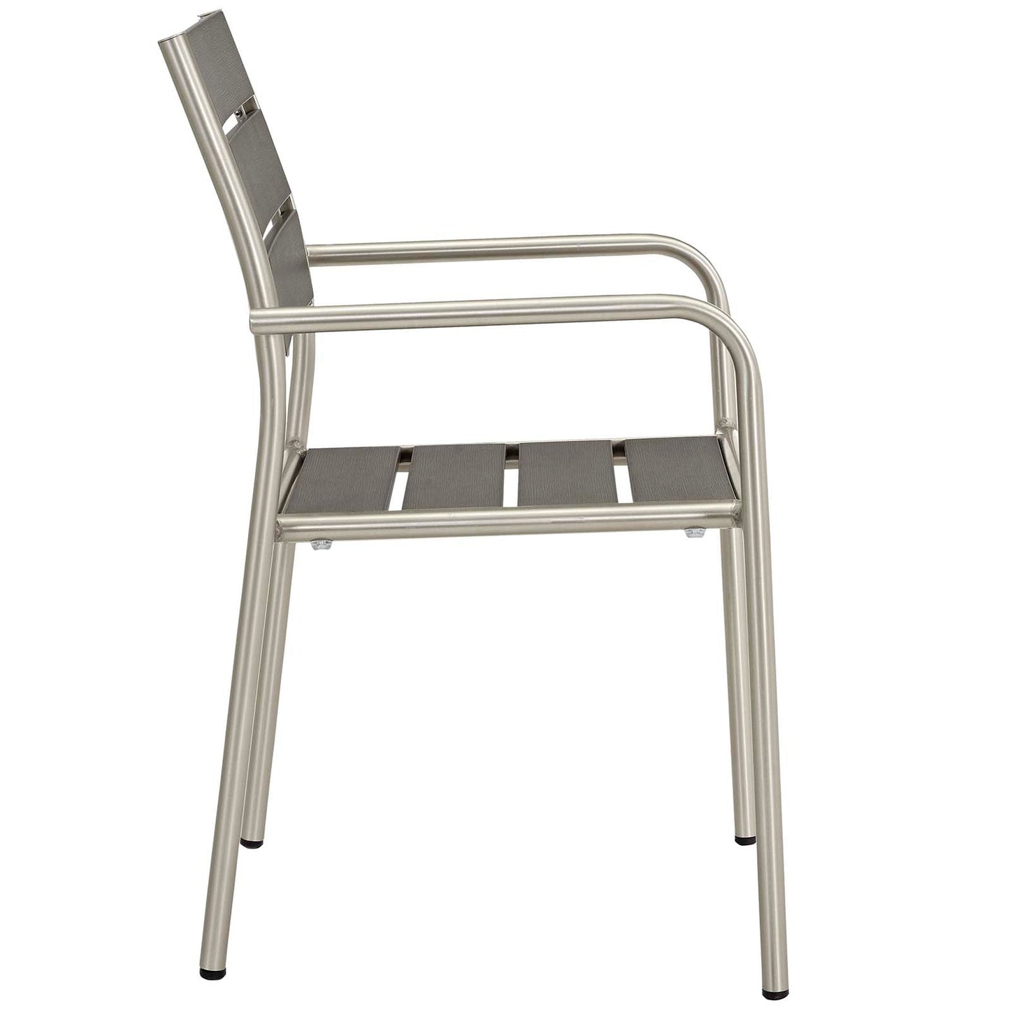 Shore Outdoor Patio Aluminum Dining Rounded Armchair Set of 2 by Modway