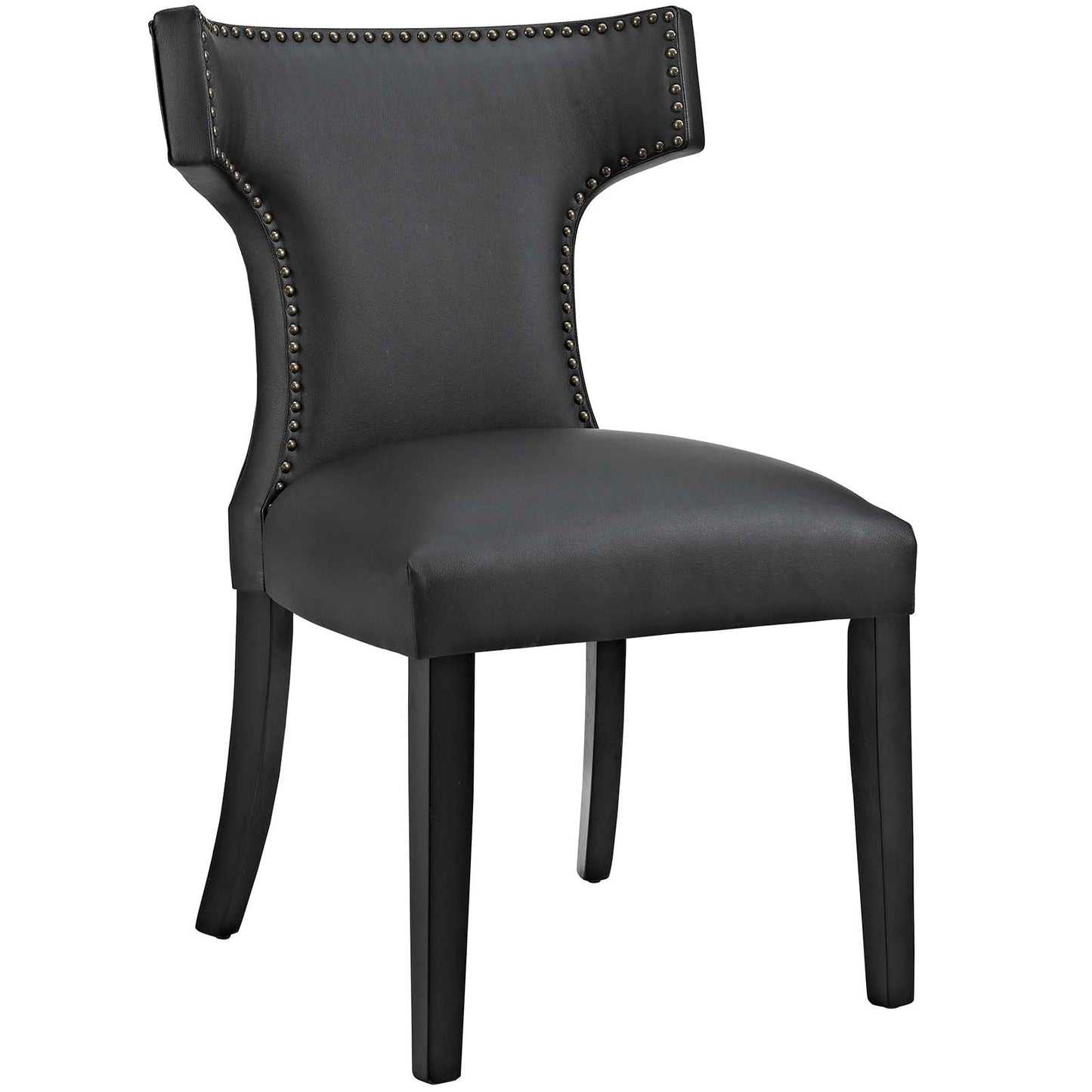 Curve Vinyl Dining Side Chair Set of 2 by Modway