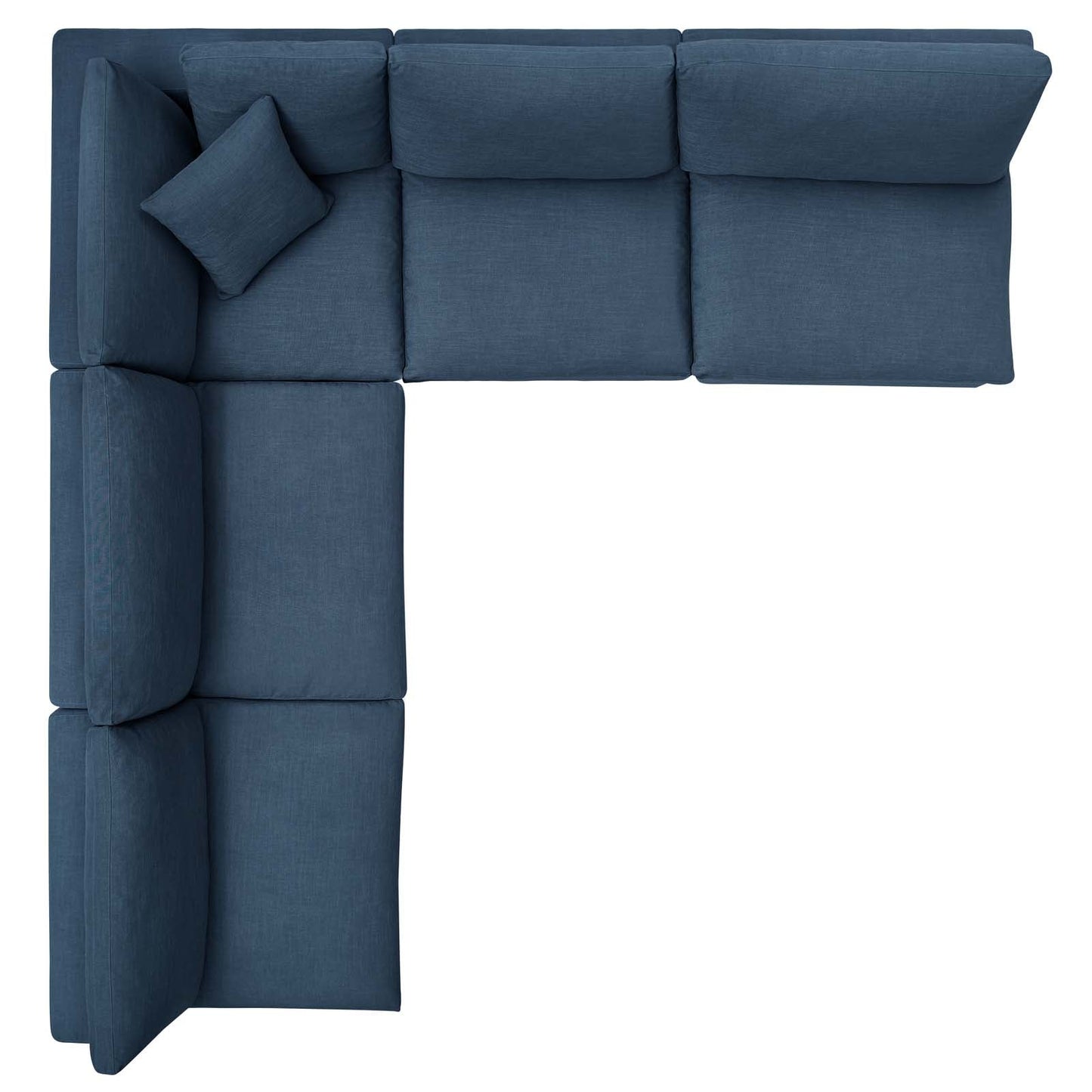 Commix 5-Piece Down Filled Overstuffed Armless Sectional Sofa by Modway