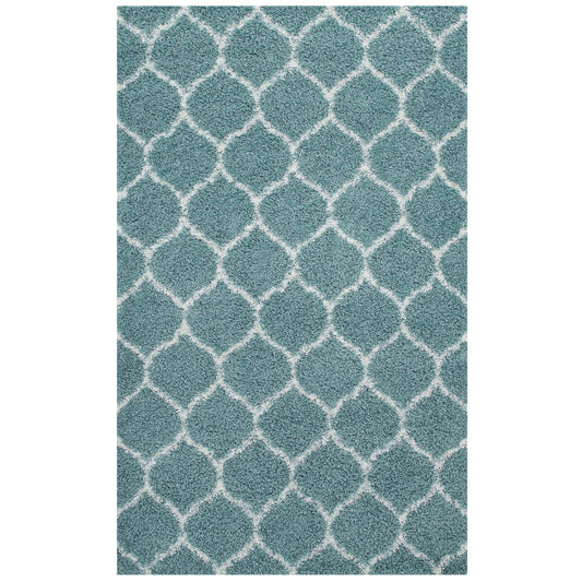 Solvea Moroccan Trellis 8x10 Shag Area Rug by Modway