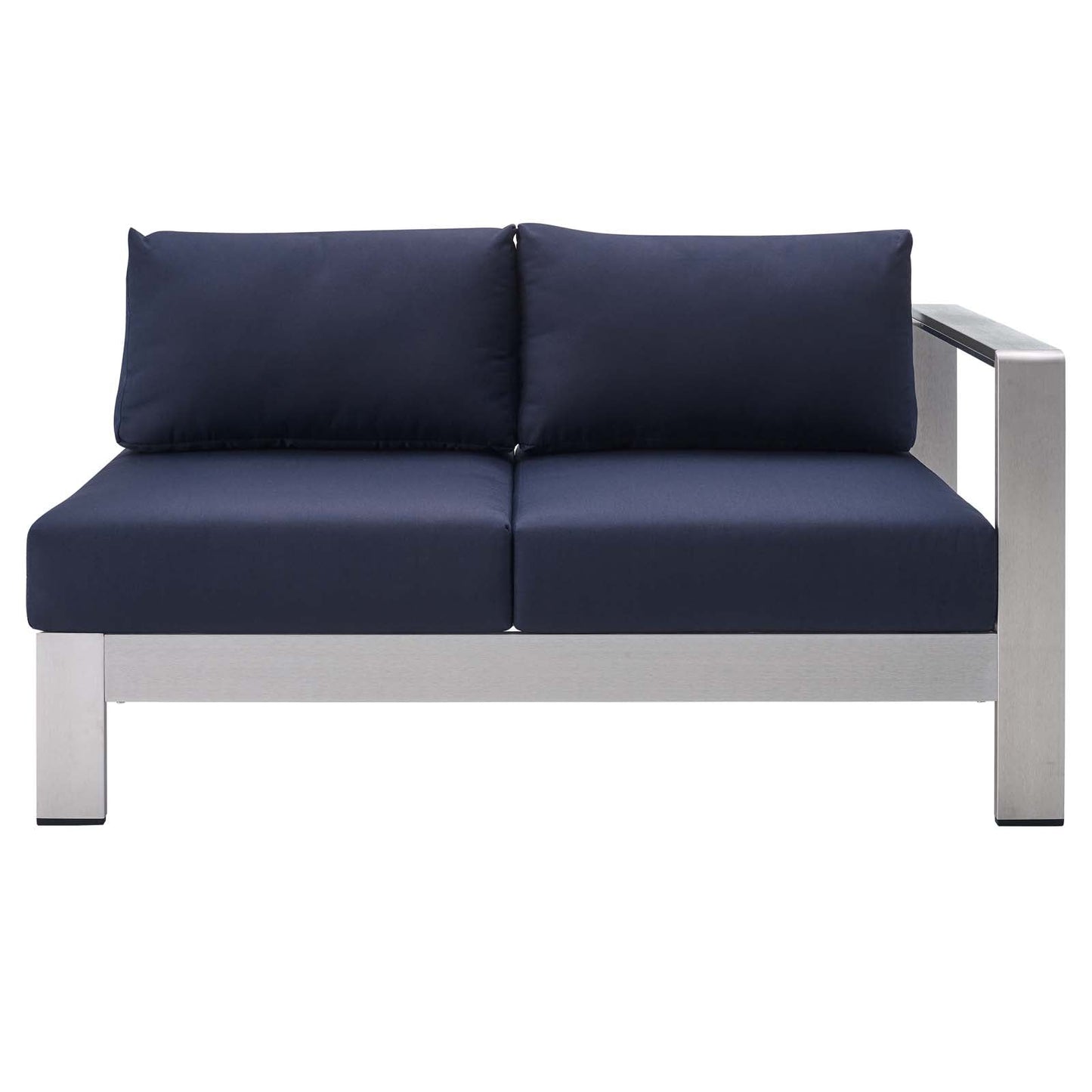 Shore 9 Piece Sunbrella¨ Fabric Outdoor Patio Aluminum Sectional Sofa Set by Modway
