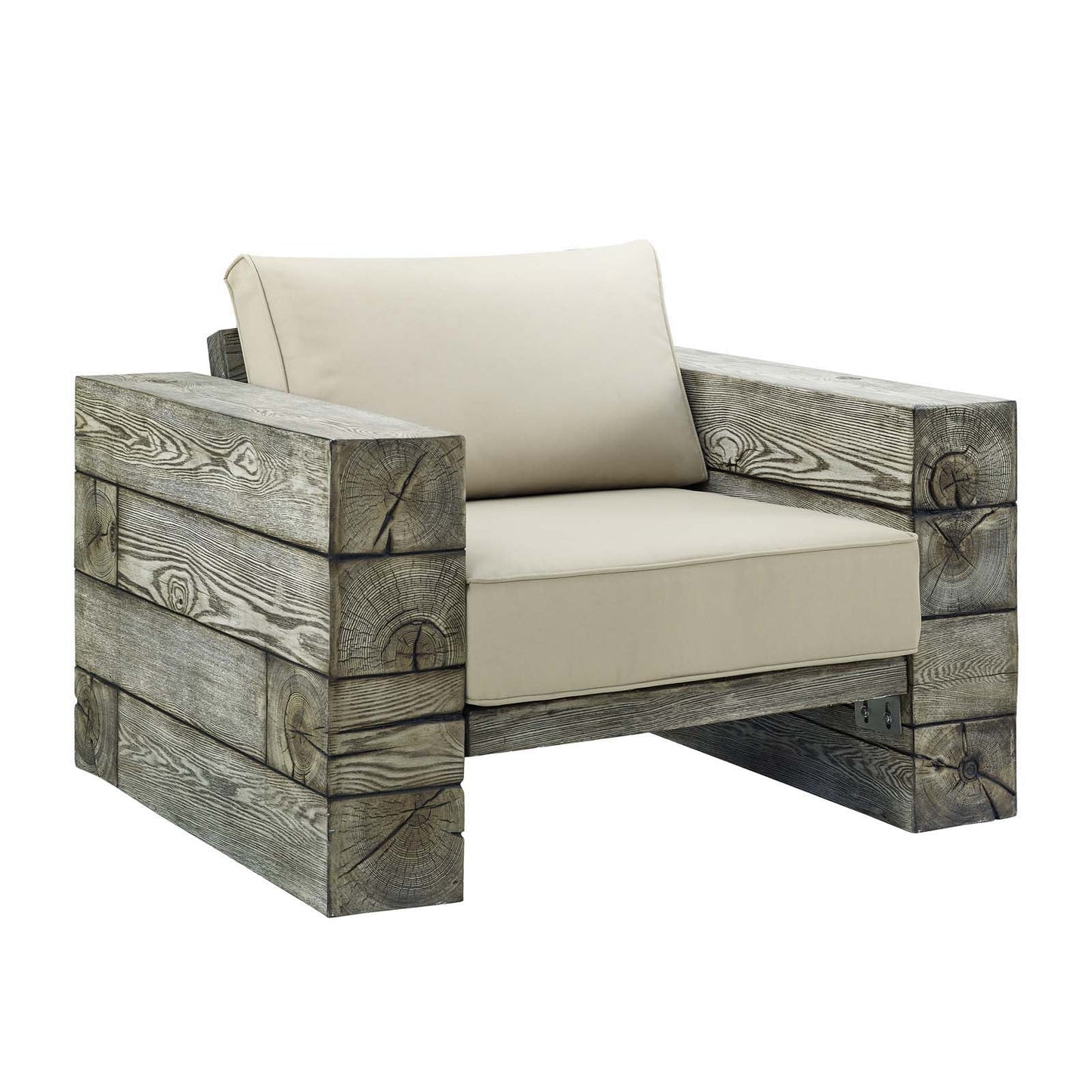 Manteo Rustic Coastal Outdoor Patio Sunbrella¨ 4 Piece Set