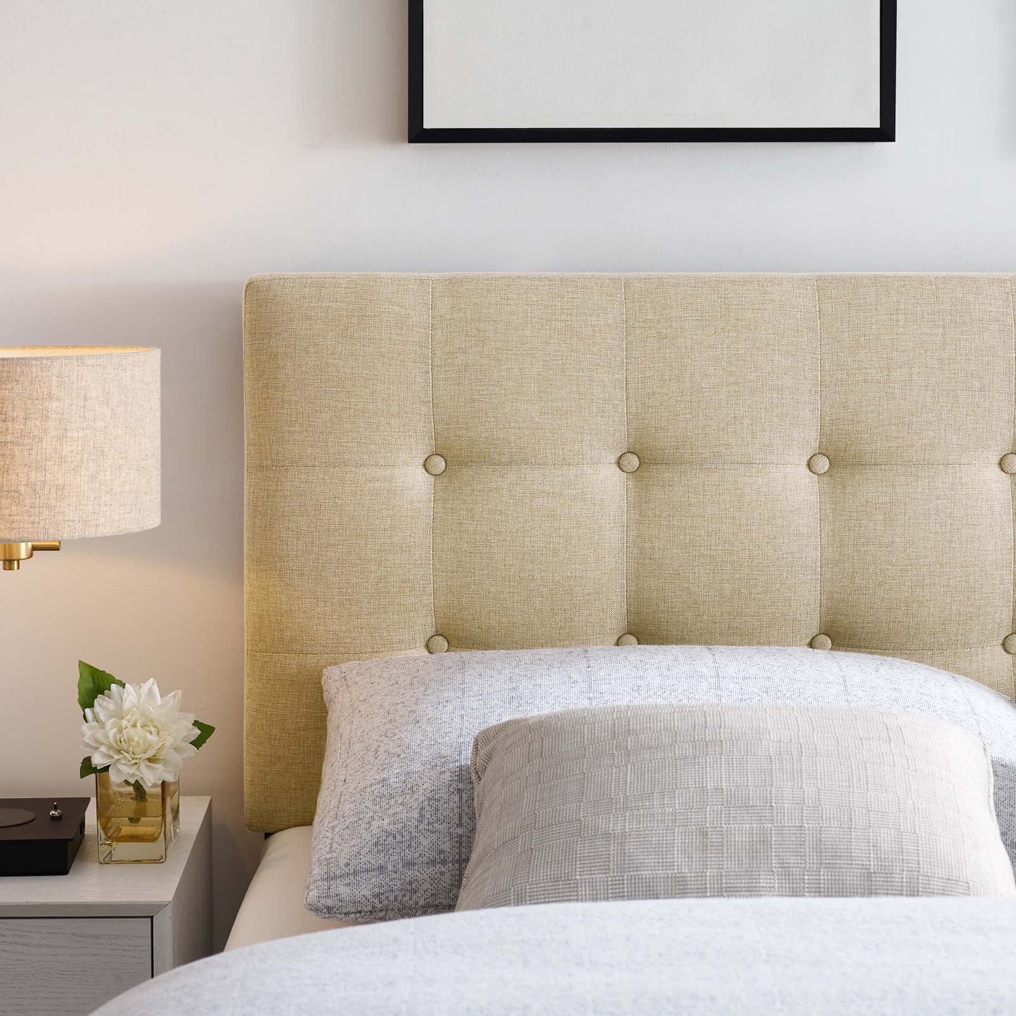Emily Upholstered Fabric Queen Headboard by Modway