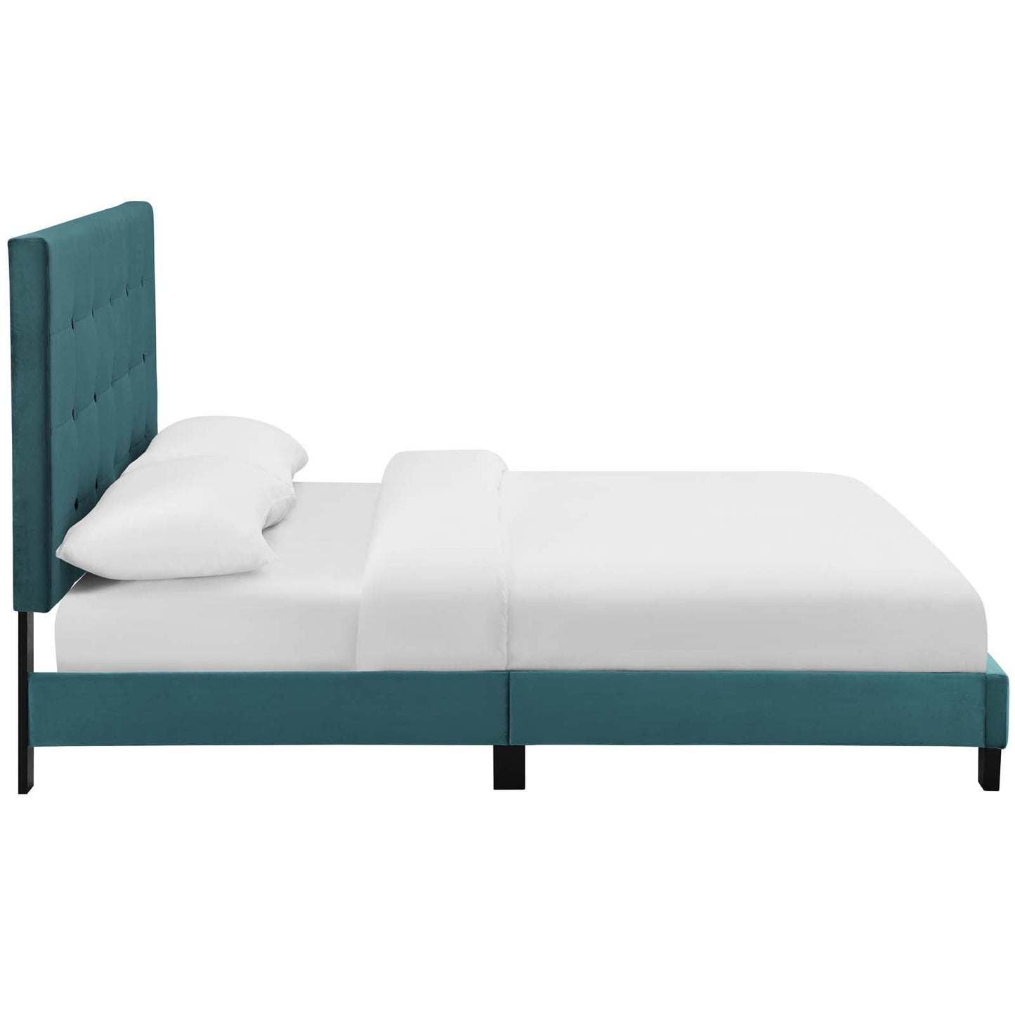 Melanie Tufted Button Upholstered Performance Velvet Full Platform Bed by Modway