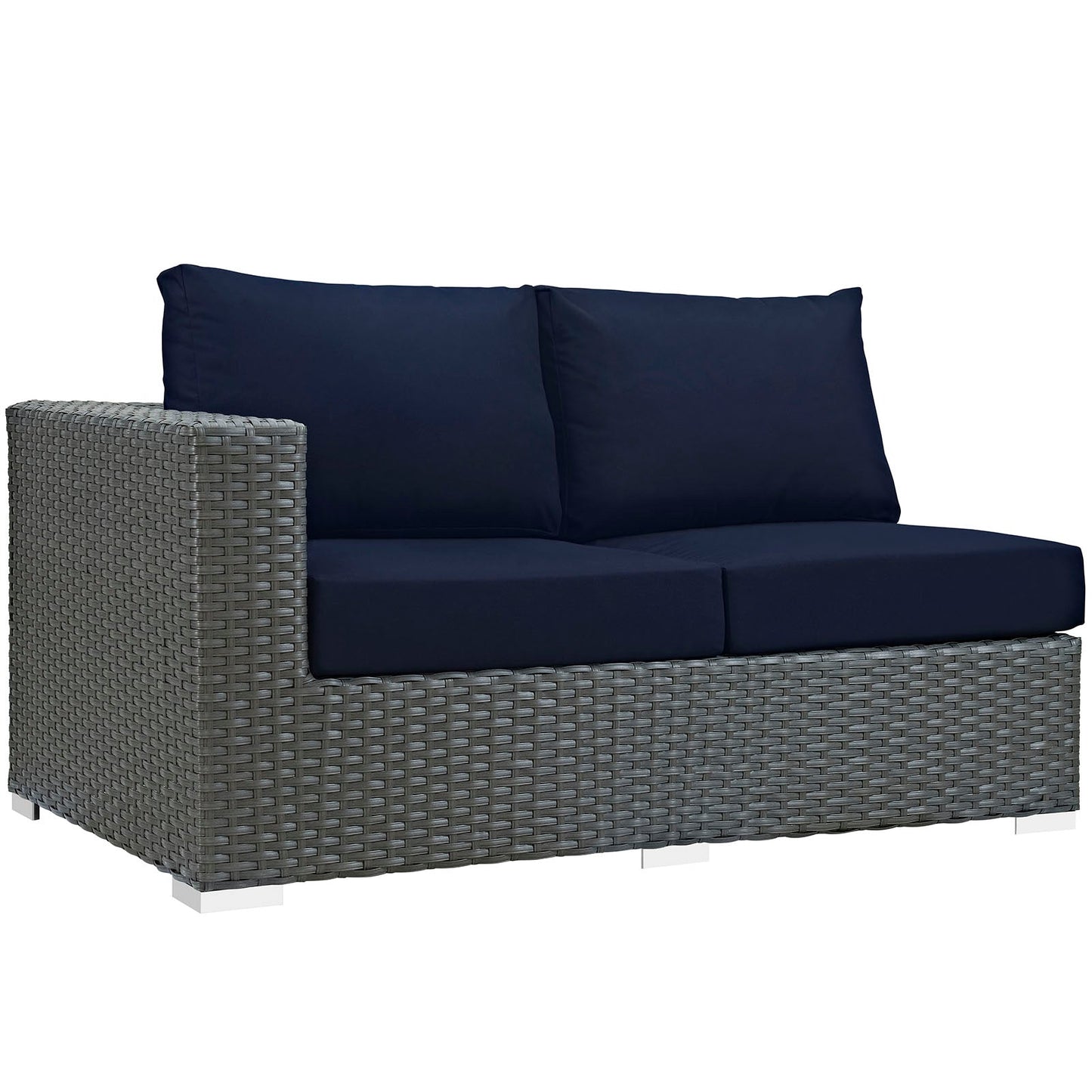 Sojourn Outdoor Patio Sunbrella¨ Left Arm Loveseat by Modway