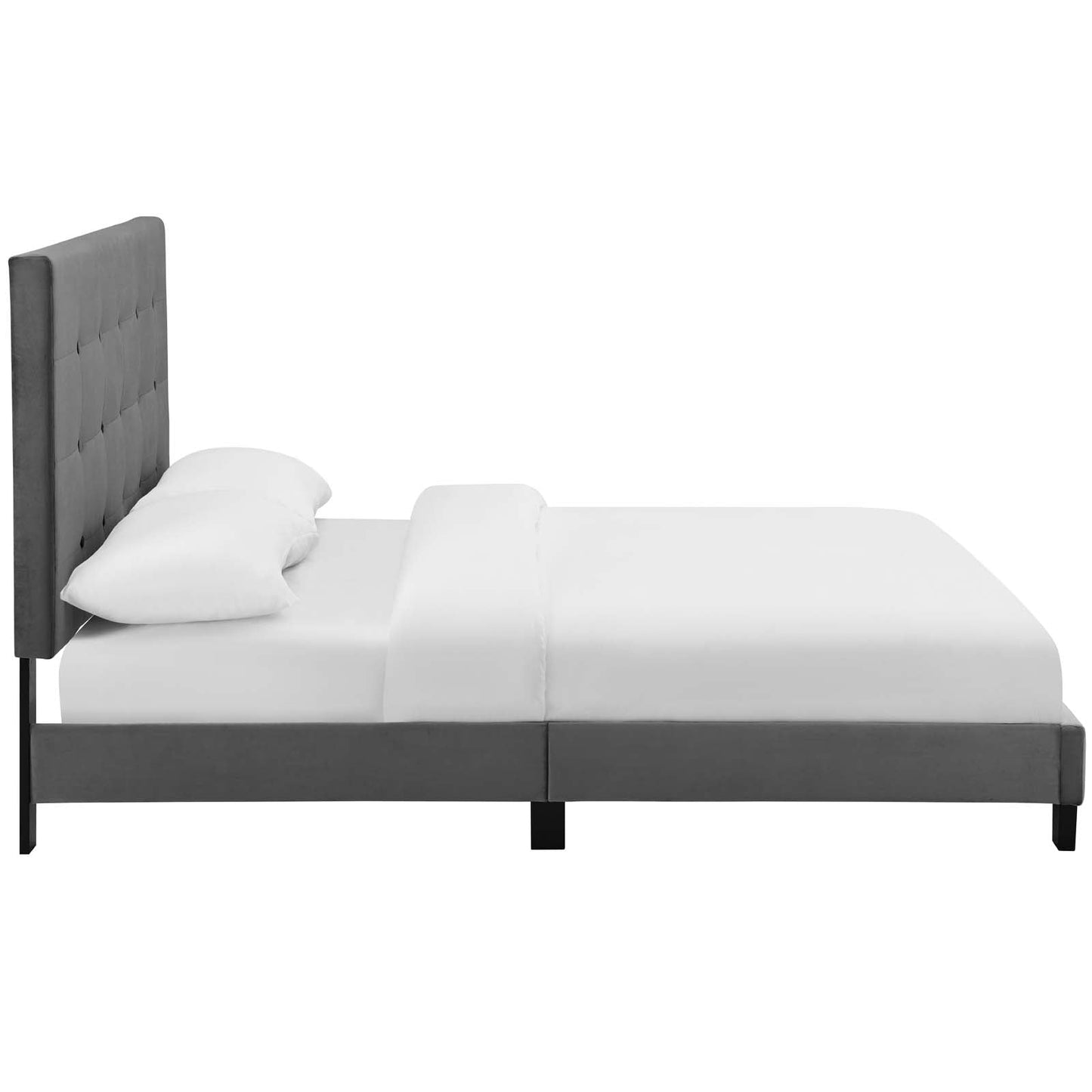 Melanie Tufted Button Upholstered Performance Velvet Queen Platform Bed by Modway