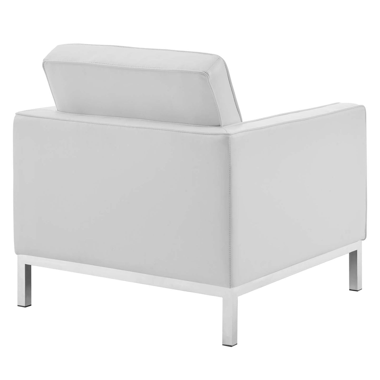 Loft Tufted Vegan Leather Armchairs Set of 2 by Modway