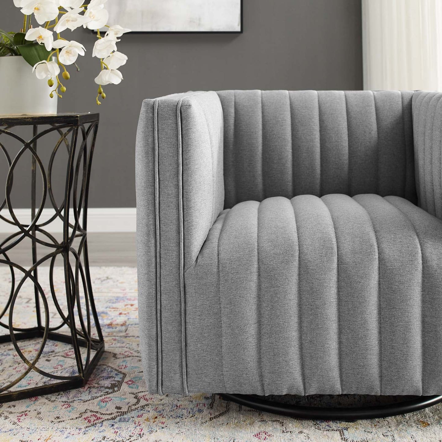 Conjure Tufted Swivel Upholstered Armchair by Modway