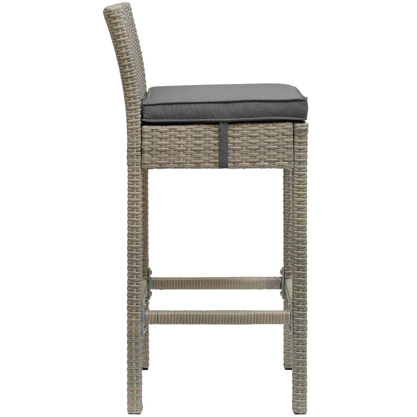 Conduit Outdoor Patio Wicker Rattan Bar Stool Set of 4 by Modway