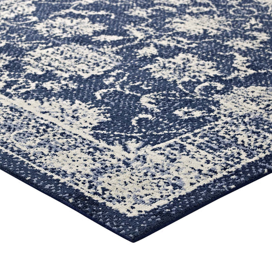 Kazia Distressed Floral Lattice 5x8 Area Rug by Modway