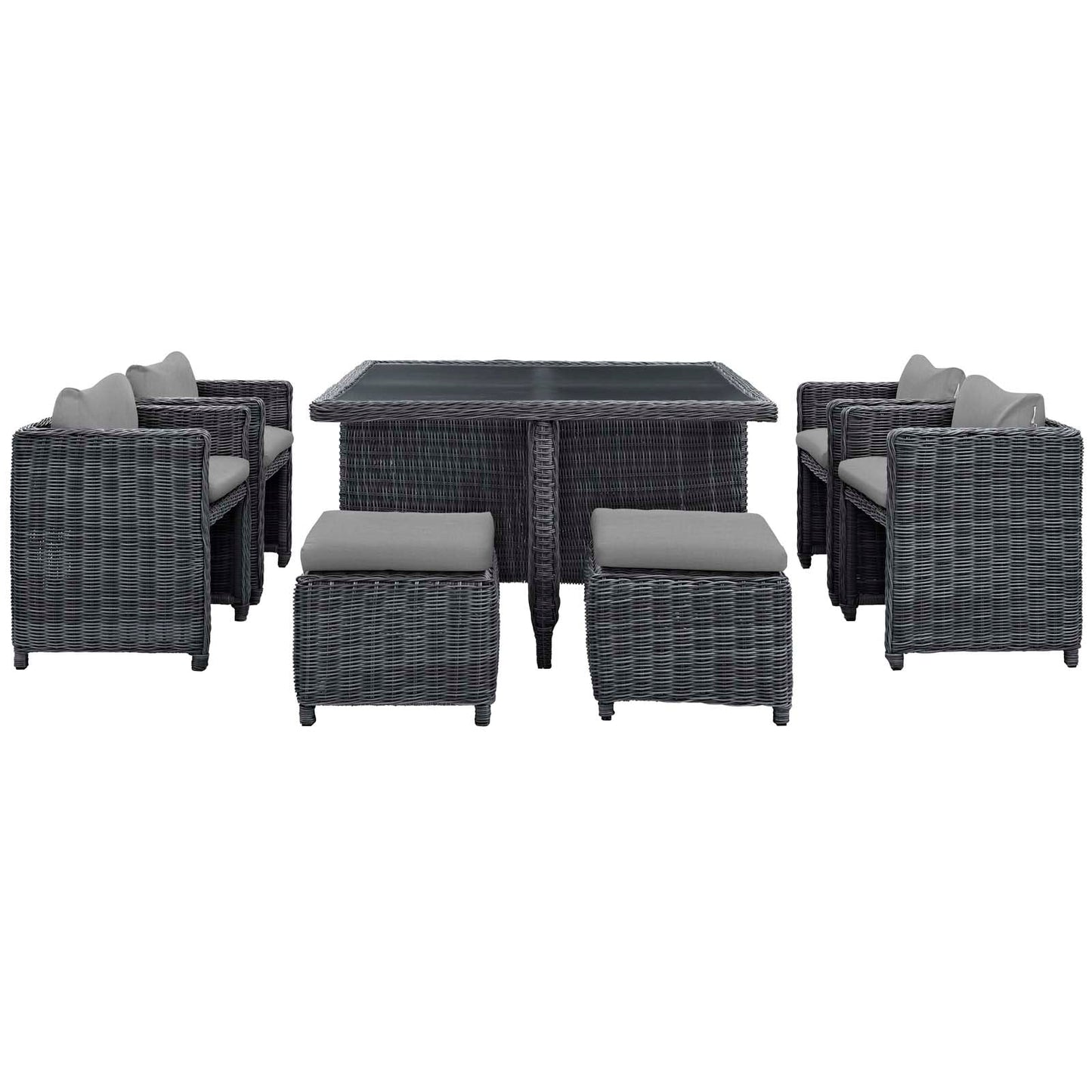 Summon 9 Piece Outdoor Patio Sunbrella¨ Dining Set by Modway