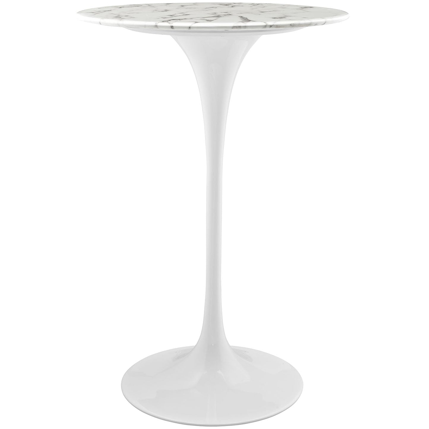 Lippa 28" Round Faux Marble Bar Table by Modway