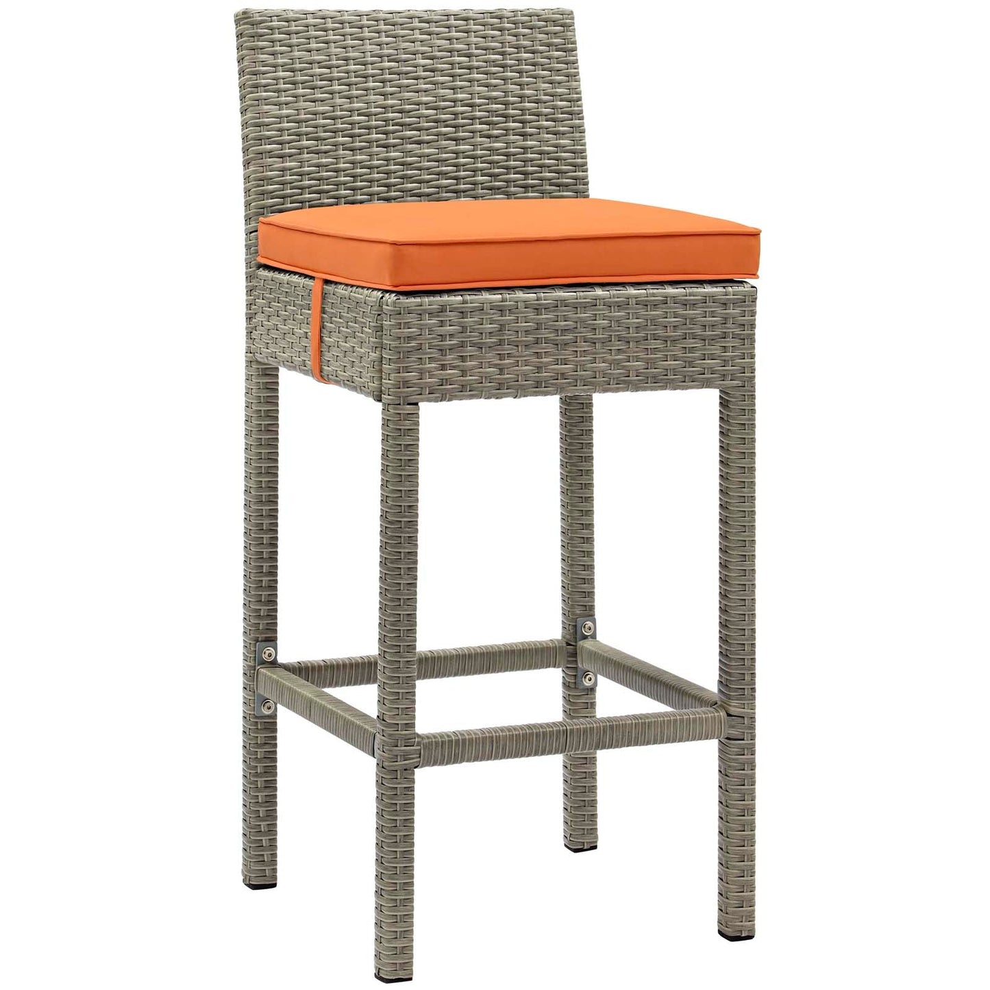 Conduit Outdoor Patio Wicker Rattan Bar Stool Set of 4 by Modway