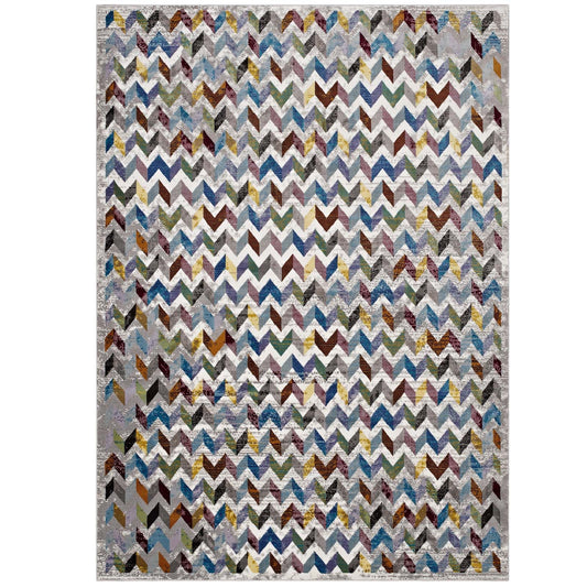 Gemma Chevron Mosaic 5x8 Area Rug by Modway