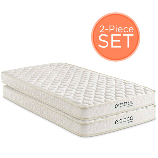 Mila 6" Foam Twin Mattress Set of 2 by Modway