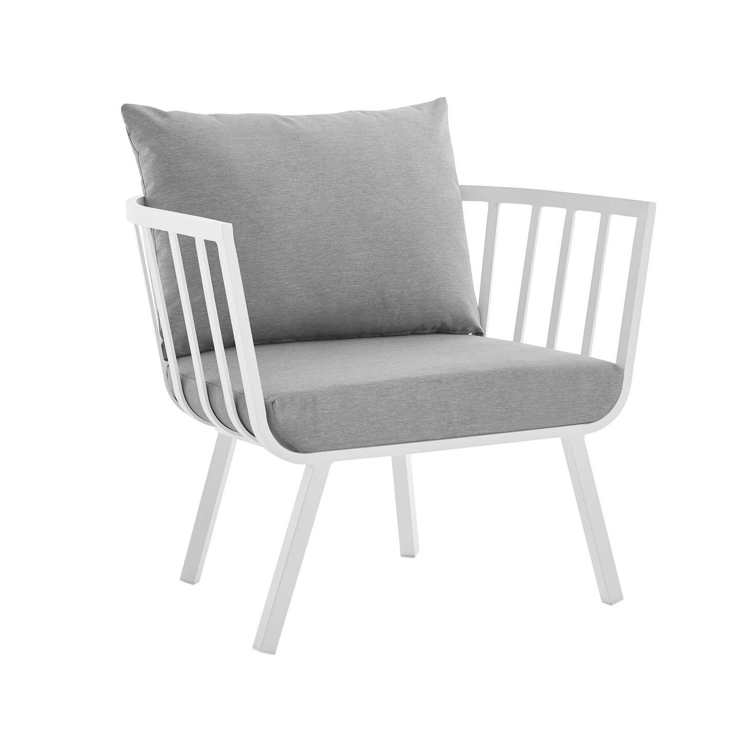 Riverside Outdoor Patio Aluminum Armchair Set of 2 by Modway